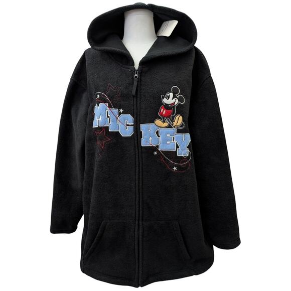 vintage disney mickey nwt plus size hooded zip up fleece - Picture 1 of 13